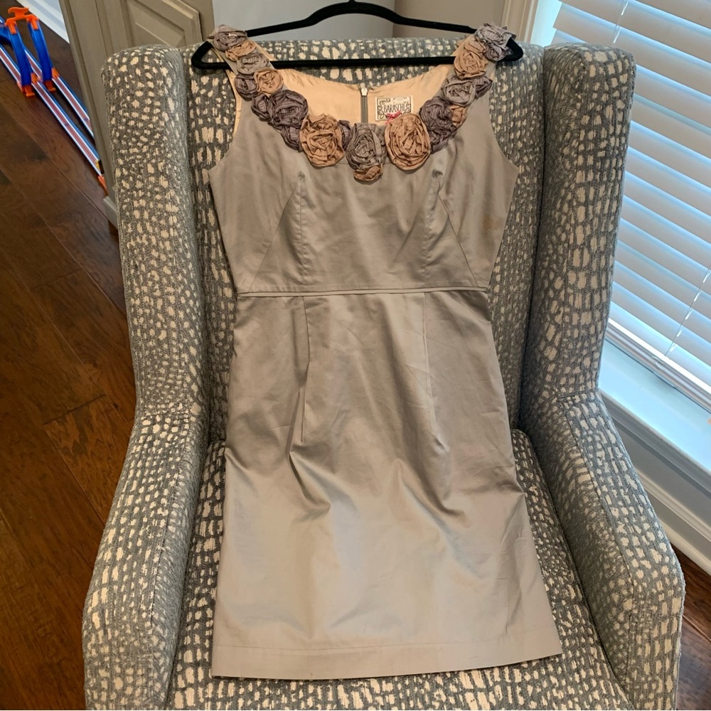 Gray floral dress